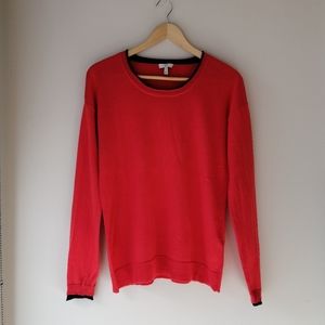 Joie tomato red cashmere & wool blend sweater
